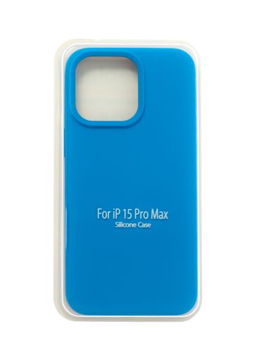 Чехол-накладка для iPhone 15 Pro Max SILICONE CASE закрытый синий (3) оптом, в розницу Центр Компаньон