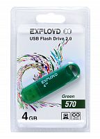 USB флэш карта 4 Gb USB 2.0 Exployd 570 зеленый - фото