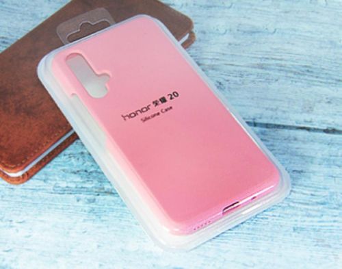Чехол-накладка для HUAWEI Honor 20 SILICONE CASE закрытый розовый (4) - фото