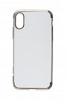 Чехол-накладка для iPhone X/XS ELECTROPLATED TPU DOKA золото - фото