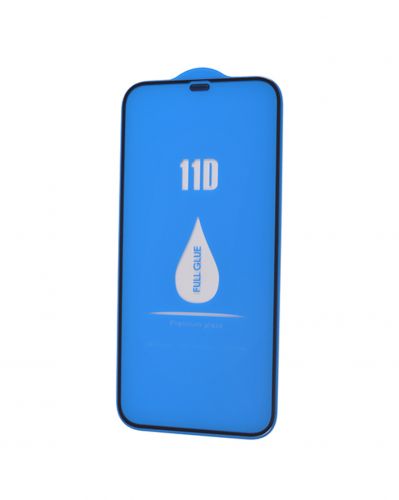 Защитное стекло для iPhone 12 Pro Max 11D FULL GLUE VEGLAS BLUE коробка черный - фото