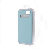 Чехол-накладка для Samsung G973 S10 SILICONE CASE NL бирюзовый (2) - фото