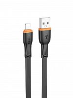 Кабель USB Lightning 8Pin BOROFONE BX118 3A 1м черный - фото