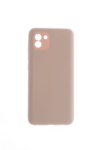 Чехол-накладка для Samsung A035F A03 SILICONE CASE OP закрытый светло-розовый (18) - фото