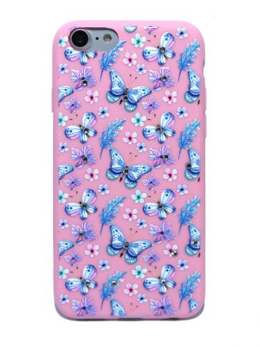 Чехол-накладка для iPhone 7/8/SE FASHION Розовое TPU стразы Вид 2 - фото