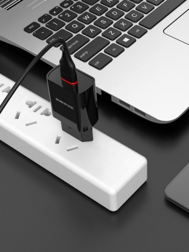 СЗУ USB 2.1A BOROFONE BA20A Sharp кабель Type-C черный - фото фото 5