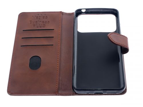 Чехол-книжка для XIAOMI Poco C40 VEGLAS BUSINESS PLUS коричневый - фото фото 3
