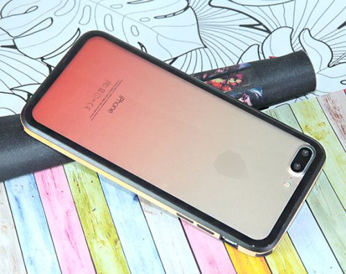 Чехол-накладка для iPhone 7/8 Plus GRADIENT TPU+Glass оранжевый  оптом, в розницу Центр Компаньон фото 3
