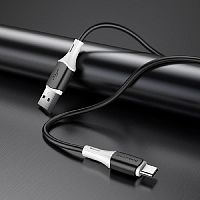 Кабель USB Type-C BOROFONE BX79 Silicone 3.0A 1м черный - фото