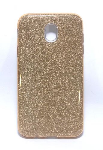 Чехол-накладка для Samsung J330 J3 2017 JZZS Shinny 3в1 TPU золото - фото