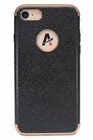 Купить Чехол-накладка для iPhone 7/8/SE  ANYLAND TPU+Кожа черный оптом, в розницу в ОРЦ Компаньон