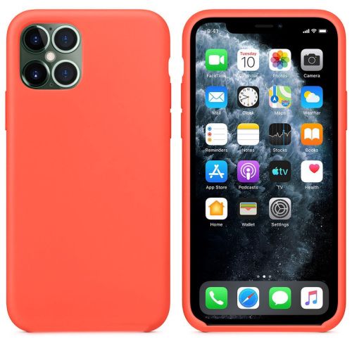 Чехол-накладка для iPhone 12 Pro Max VEGLAS SILICONE CASE NL закрытый оранжевый (13) оптом, в розницу Центр Компаньон