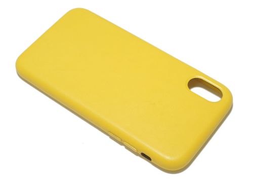 Чехол-накладка для iPhone X/XS LEATHER CASE коробка желтый оптом, в розницу Центр Компаньон фото 3