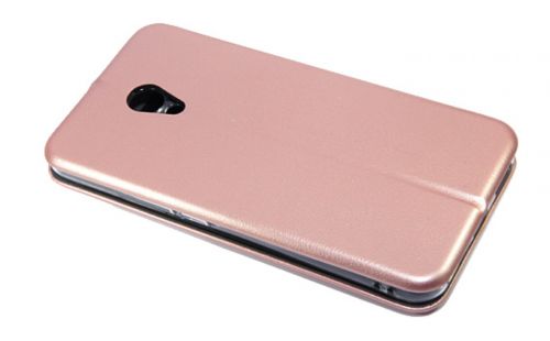 Чехол-книжка для MEIZU M5S BUSINESS ONE WINDOW розовое золото - фото фото 3