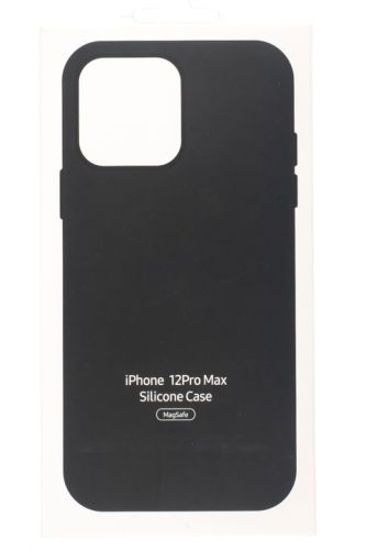 Чехол-накладка для iPhone 12 Pro Max SILICONE TPU поддержка MagSafe черный коробка оптом, в розницу Центр Компаньон фото 4