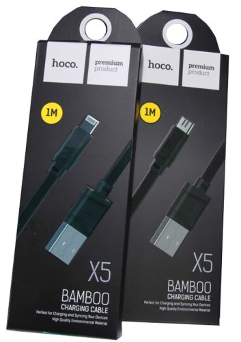 Кабель USB-Micro USB HOCO X5 Bamboo черный оптом, в розницу Центр Компаньон фото 2