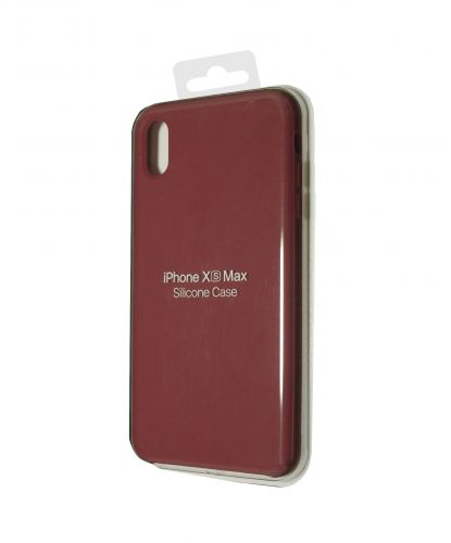 Чехол-накладка для iPhone XS Max SILICONE CASE бордовый (52) - фото