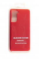 Чехол-накладка для Samsung G991F S21 SILICONE CASE красный (1) - фото