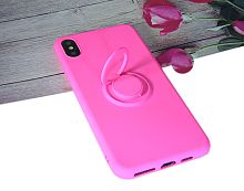 Купить Чехол-накладка для iPhone XS Max SOFT TOUCH TPU КОЛЬЦО ярко розовый  оптом, в розницу в ОРЦ Компаньон