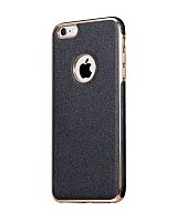 Купить Чехол-накладка для iPhone 6/6S HOCO GLINT LEATHER PLATING TPU черно-серая оптом, в розницу в ОРЦ Компаньон