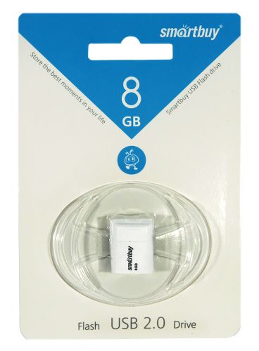 USB флэш карта 8 Gb USB 2.0 Smart Buy LARA белый оптом, в розницу Центр Компаньон фото 2