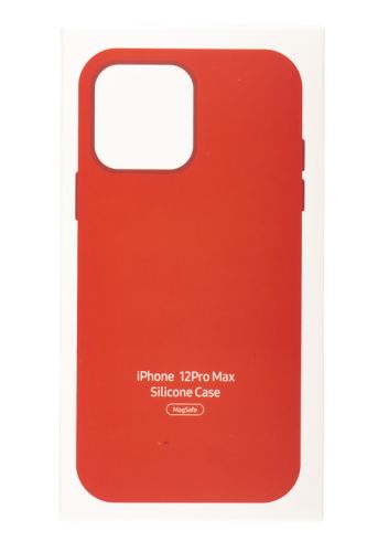 Чехол-накладка для iPhone 12 Pro Max SILICONE TPU поддержка MagSafe красный коробка оптом, в розницу Центр Компаньон фото 4