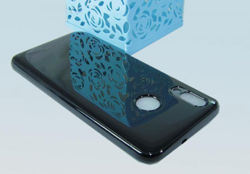 Чехол-накладка для HUAWEI P Smart 2019 ELECTROPLATED TPU+PET черный - фото