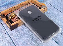 Чехол-накладка для Samsung J330F J3 SILICONE CASE закрытый темно-серый - фото