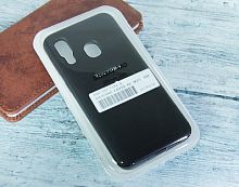 Чехол-накладка для Samsung A405F A40 SILICONE CASE закрытый черный - фото