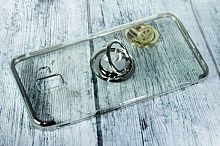 Чехол-накладка для Samsung J610F J6+ 2018 ELECTROPLATED TPU КОЛЬЦО серебро - фото