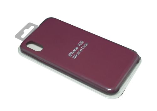 Чехол-накладка для iPhone X/XS SILICONE CASE бордовый (52) оптом, в розницу Центр Компаньон фото 2