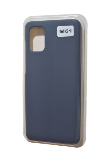 Чехол-накладка для Samsung M515F M51 VEGLAS SILICONE CASE закрытый темно-синий (8) оптом, в розницу Центр Компаньон