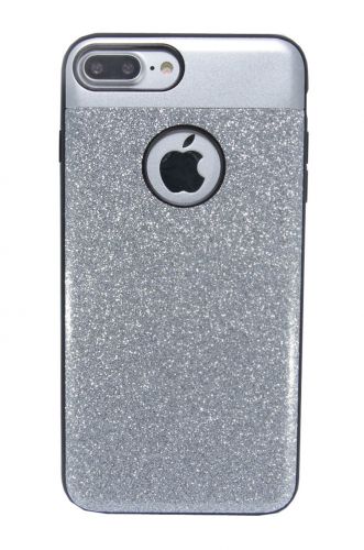 Чехол-накладка для iPhone 7/8 Plus OY МЕТАЛЛ TPU 003 серебро - фото