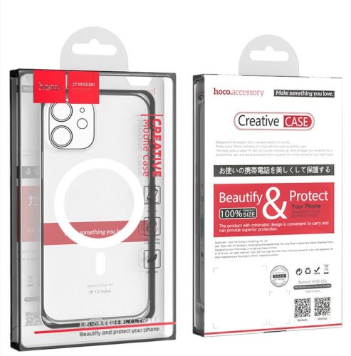 Чехол-накладка для iPhone 12 Mini HOCO Magnetic protective прозрачный оптом, в розницу Центр Компаньон фото 3