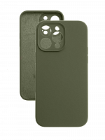 Чехол-накладка для iPhone 14 Pro Max VEGLAS SILICONE CASE Защита камеры хаки (64) - фото