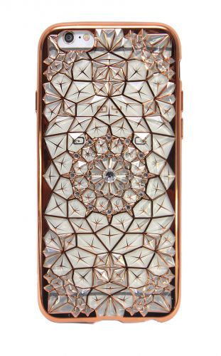 Чехол-накладка для iPhone 6/6S Plus  OY стразы TPU 001 золото - фото