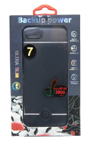 Внешний АКБ чехол для iPhone 7 (4.7) NYX 7-04 3800mAh черный оптом, в розницу Центр Компаньон фото 2