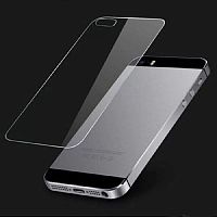 Защитное стекло для iPhone 5/5S/SE 0.33mm ЗАДНЕЕ  белый картон - фото