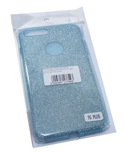 Чехол-накладка для iPhone 7/8 Plus JZZS Shinny 3в1 TPU синяя оптом, в розницу Центр Компаньон фото 3