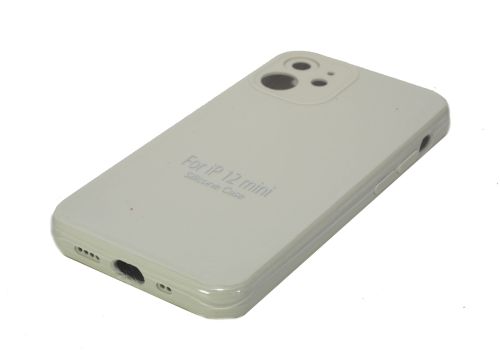 Чехол-накладка для iPhone 12 Mini VEGLAS SILICONE CASE NL Защита камеры кремовый (11) оптом, в розницу Центр Компаньон фото 2