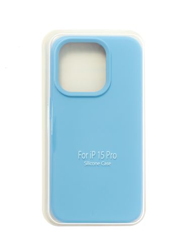 Чехол-накладка для iPhone 15 Pro SILICONE CASE закрытый сиренево-голубой (5) оптом, в розницу Центр Компаньон