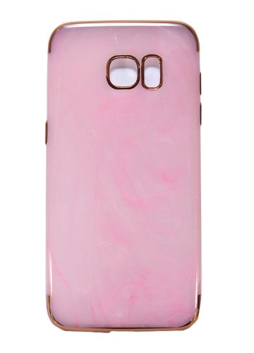 Чехол-накладка для Samsung G935 S7 Edge C-CASE МРАМОР TPU розовый оптом, в розницу Центр Компаньон