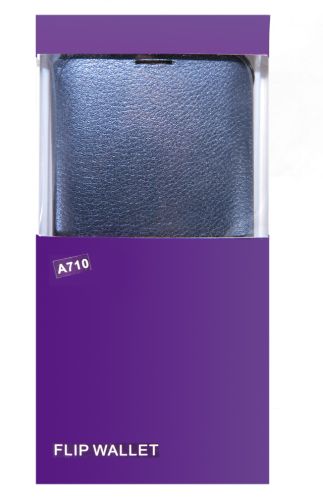 Чехол-книжка для Samsung A710F A7 FLIP WALLET КОЖА синий оптом, в розницу Центр Компаньон фото 2