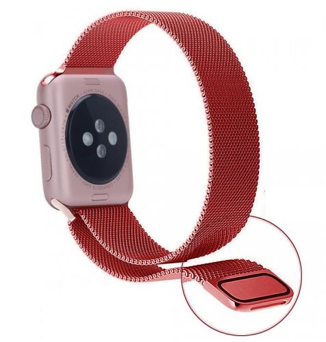 Ремешок для Apple Watch Milanese 42/44mm красный, Ограниченно годен оптом, в розницу Центр Компаньон