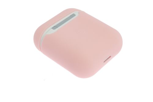 Чехол для наушников Airpods Silicone без карабина светло-розовый оптом, в розницу Центр Компаньон фото 2