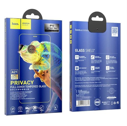 Защитное стекло для iPhone 12\12 Pro HOCO A21 Privacy черный оптом, в розницу Центр Компаньон фото 5