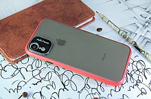 Чехол-накладка для iPhone XR METAL LENS TPU+PC красный - фото