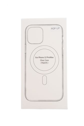 Чехол-накладка для iPhone 12 Pro Max Clear TPU поддержка MagSafe Pop-up window прозрачный коробка оптом, в розницу Центр Компаньон фото 4