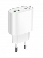 СЗУ USB 3.0A USB порт HOCO C109A Fighter PD20W QC3.0 белый - фото