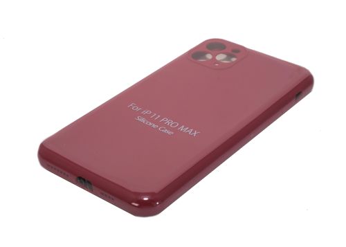 Чехол-накладка для iPhone 11 Pro Max VEGLAS SILICONE CASE NL Защита камеры вишневый (36) оптом, в розницу Центр Компаньон фото 2